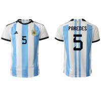 Argentina Leandro Paredes #5 Replika Hemmatröja VM 2022 Kortärmad